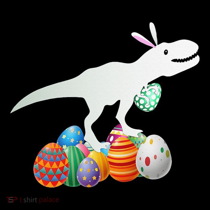 Easter Bunny Dinosaur Eggs Funny Easter Day Premium T-Shirt