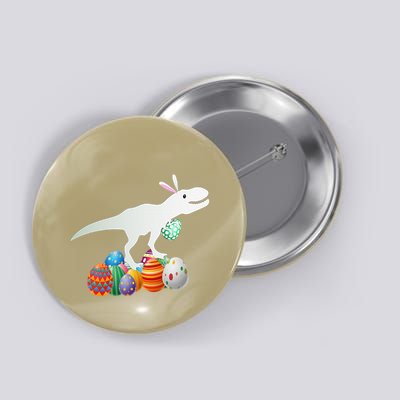 Easter Bunny Dinosaur Eggs Funny Easter Day Button