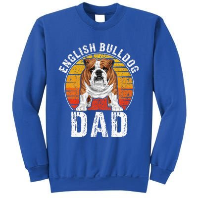 English Bulldog Dad Puppy Owner Retro Dogs Lovers Sweatshirt