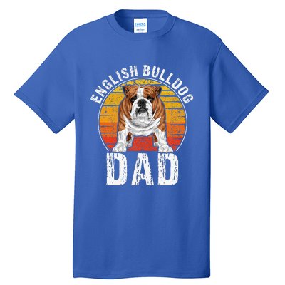 English Bulldog Dad Puppy Owner Retro Dogs Lovers Tall T-Shirt