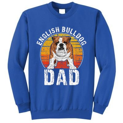 English Bulldog Dad Puppy Owner Retro Dogs Lovers Tall Sweatshirt