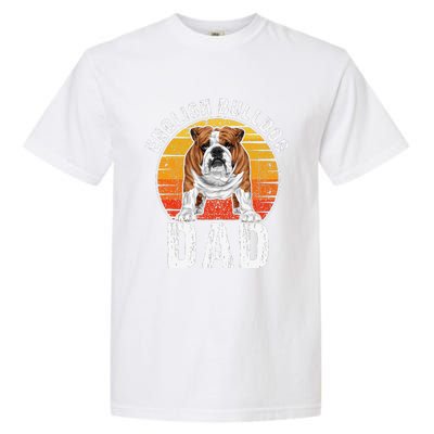 English Bulldog Dad Puppy Owner Retro Dogs Lovers Garment-Dyed Heavyweight T-Shirt