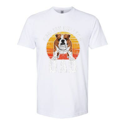 English Bulldog Dad Puppy Owner Retro Dogs Lovers Softstyle CVC T-Shirt