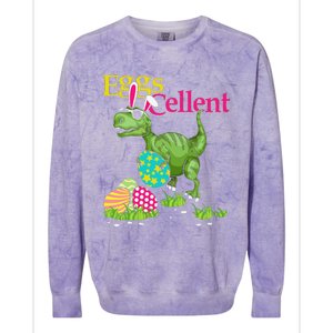 Easter Bunny Dinosaur Trex Eggs Cellent Colorblast Crewneck Sweatshirt