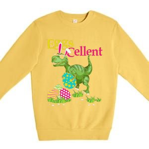 Easter Bunny Dinosaur Trex Eggs Cellent Premium Crewneck Sweatshirt