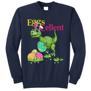 Easter Bunny Dinosaur Trex Eggs Cellent Tall Sweatshirt