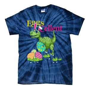 Easter Bunny Dinosaur Trex Eggs Cellent Tie-Dye T-Shirt