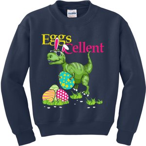 Easter Bunny Dinosaur Trex Eggs Cellent Kids Sweatshirt