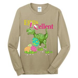 Easter Bunny Dinosaur Trex Eggs Cellent Tall Long Sleeve T-Shirt