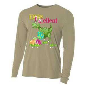 Easter Bunny Dinosaur Trex Eggs Cellent Cooling Performance Long Sleeve Crew