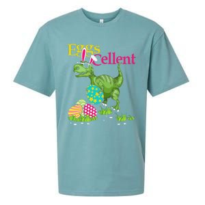 Easter Bunny Dinosaur Trex Eggs Cellent Sueded Cloud Jersey T-Shirt