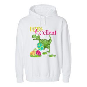 Easter Bunny Dinosaur Trex Eggs Cellent Garment-Dyed Fleece Hoodie