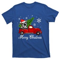 English Bulldog Dog Riding Red Truck Christmas Decorations Cool Gift T-Shirt