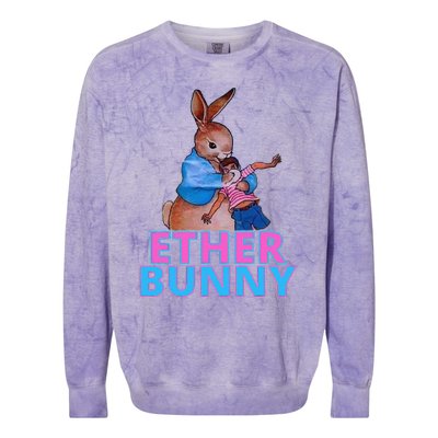 Ether Bunny Easter Colorblast Crewneck Sweatshirt