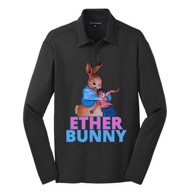 Ether Bunny Easter Silk Touch Performance Long Sleeve Polo