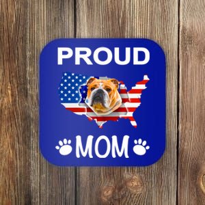 English Bulldog English Bulldog Proud Patriot Mom Meaningful Gift Coaster