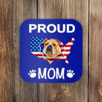 English Bulldog English Bulldog Proud Patriot Mom Meaningful Gift Coaster