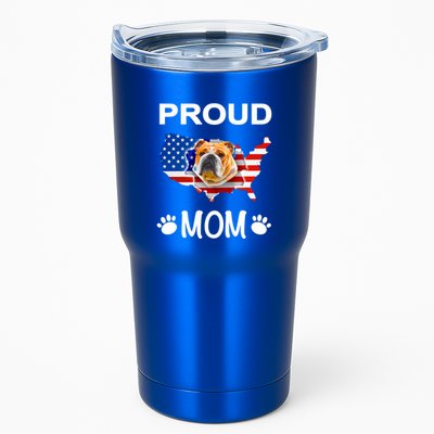 English Bulldog English Bulldog Proud Patriot Mom Meaningful Gift Tumbler