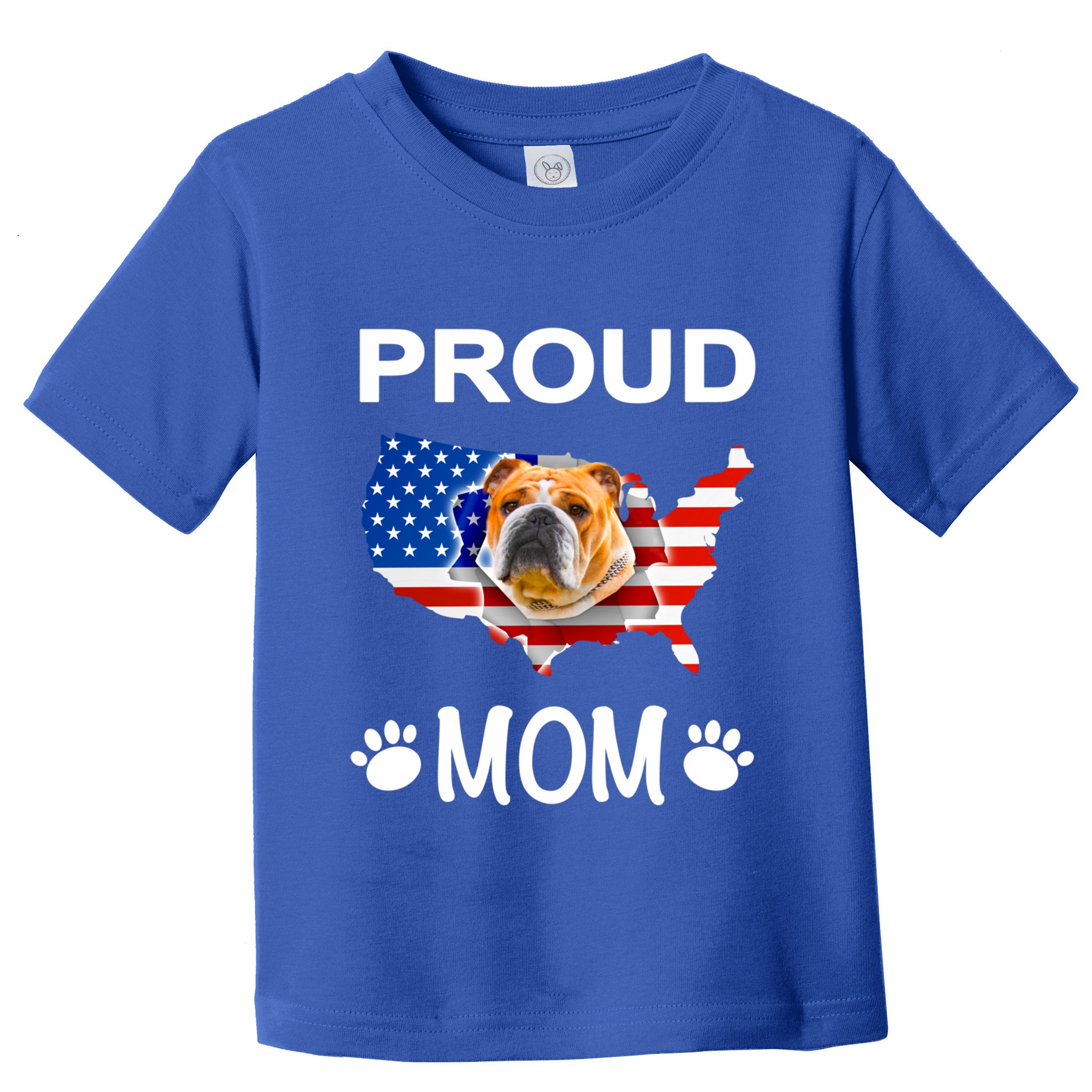 English Bulldog English Bulldog Proud Patriot Mom Meaningful Gift Toddler T-Shirt