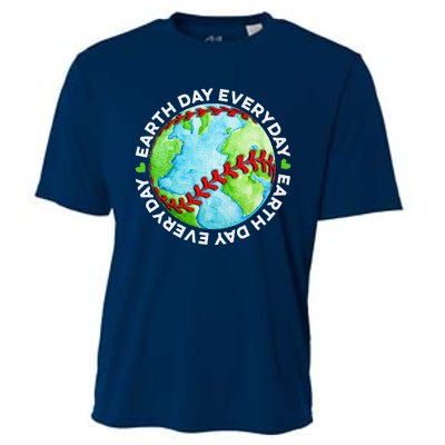 Earth Baseball Earth Day Sports Player Cooling Performance Crew T-Shirt