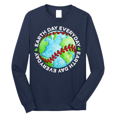 Earth Baseball Earth Day Sports Player Long Sleeve Shirt