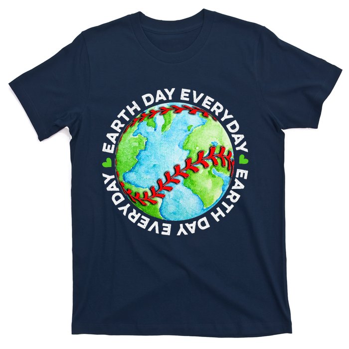 Earth Baseball Earth Day Sports Player T-Shirt