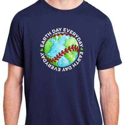 Earth Baseball Earth Day Sports Player Adult ChromaSoft Performance T-Shirt