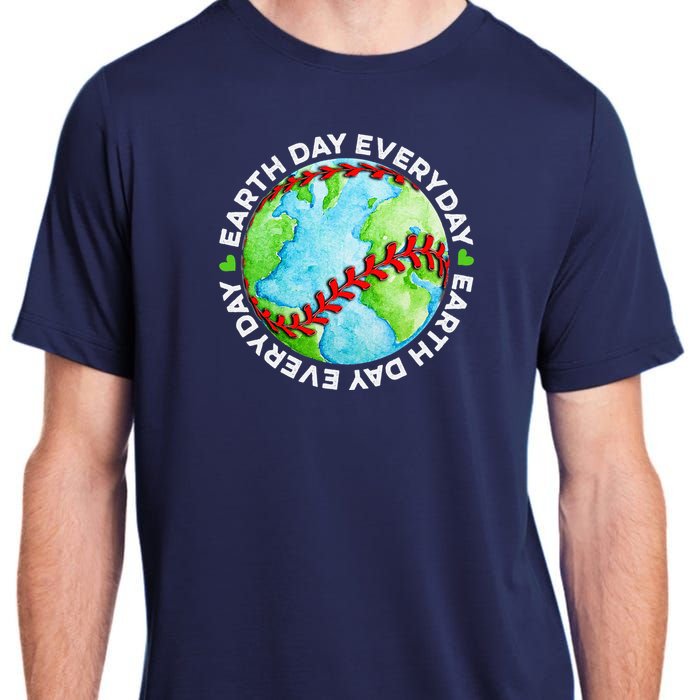 Earth Baseball Earth Day Sports Player Adult ChromaSoft Performance T-Shirt