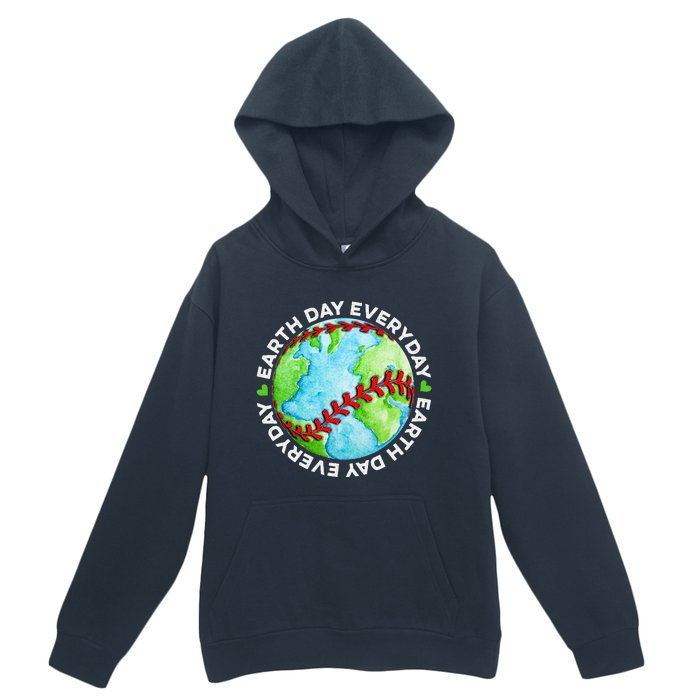 Earth Baseball Earth Day Sports Player Urban Pullover Hoodie