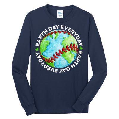 Earth Baseball Earth Day Sports Player Tall Long Sleeve T-Shirt