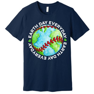 Earth Baseball Earth Day Sports Player Premium T-Shirt