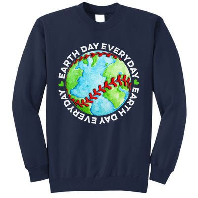 Earth Baseball Earth Day Sports Player Tall Sweatshirt