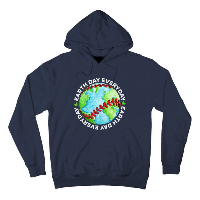 Earth Baseball Earth Day Sports Player Tall Hoodie