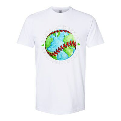 Earth Baseball Earth Day Sports Player Softstyle CVC T-Shirt