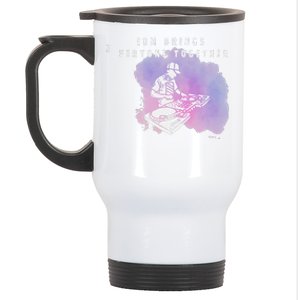 Edm Bring Everyone Together Music Genre Club Dance Cool Vibe Stainless Steel Travel Mug