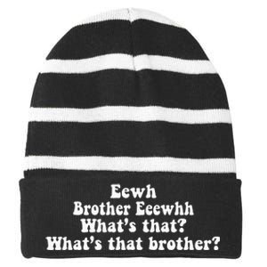 Eewh Brother Eeewhh WhatS That WhatS That Brother Striped Beanie with Solid Band