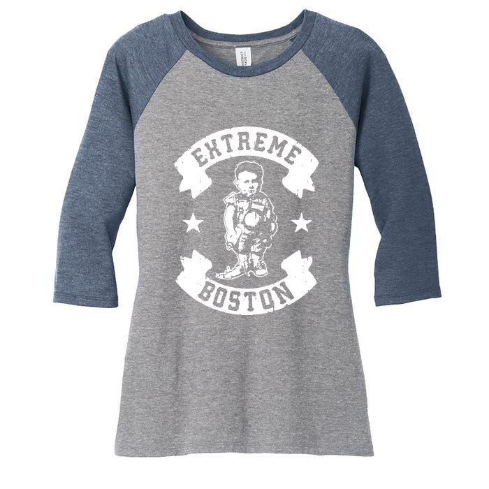 Extreme Boston Women's Tri-Blend 3/4-Sleeve Raglan Shirt