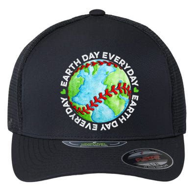 Earth Baseball Earth Day Sports Player Flexfit Unipanel Trucker Cap