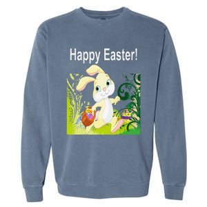 Easter Bunny Egg Hunt Happy Easter Garment-Dyed Sweatshirt