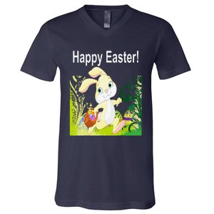 Easter Bunny Egg Hunt Happy Easter V-Neck T-Shirt