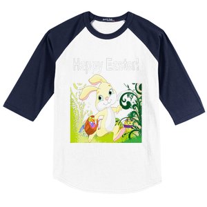 Easter Bunny Egg Hunt Happy Easter Baseball Sleeve Shirt