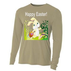 Easter Bunny Egg Hunt Happy Easter Cooling Performance Long Sleeve Crew