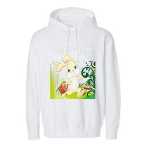 Easter Bunny Egg Hunt Happy Easter Garment-Dyed Fleece Hoodie