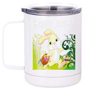 Easter Bunny Egg Hunt Happy Easter 12 oz Stainless Steel Tumbler Cup