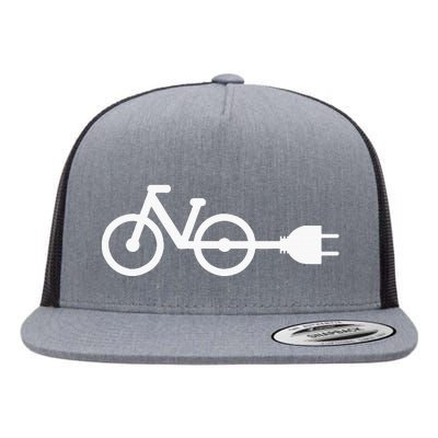 E Bike Electric Bicycle Flat Bill Trucker Hat