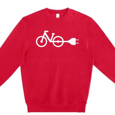 E Bike Electric Bicycle Premium Crewneck Sweatshirt