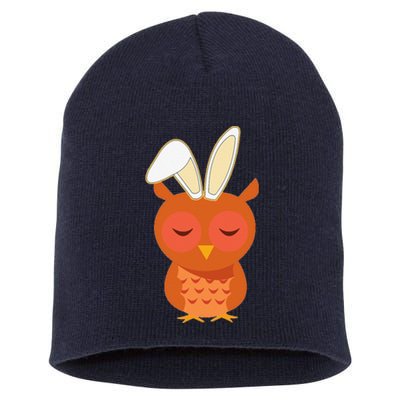 Easter Bunny Ears Cartoon Wise Owl Short Acrylic Beanie