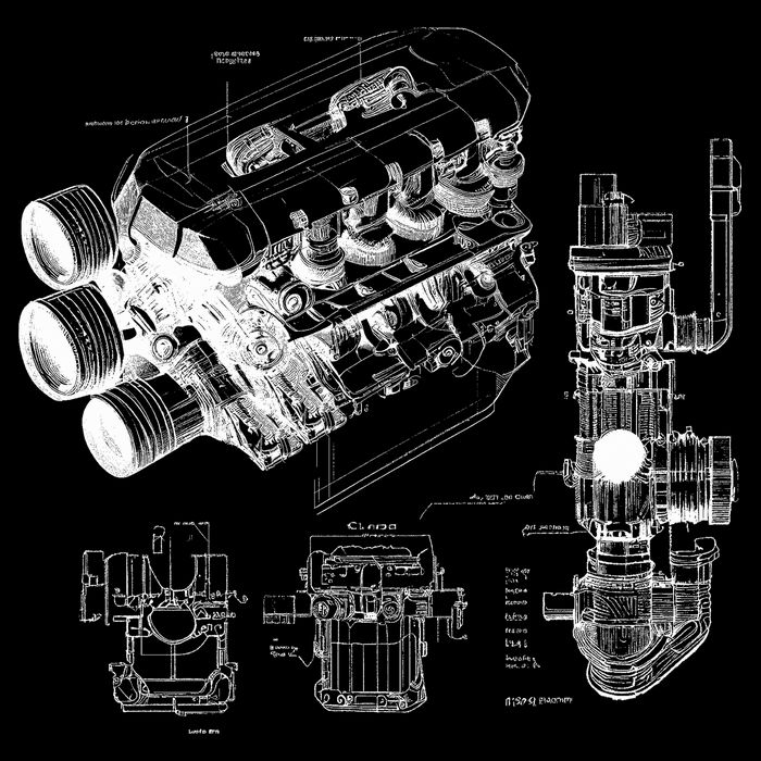 Engine Blueprint Hooded Wearable Blanket