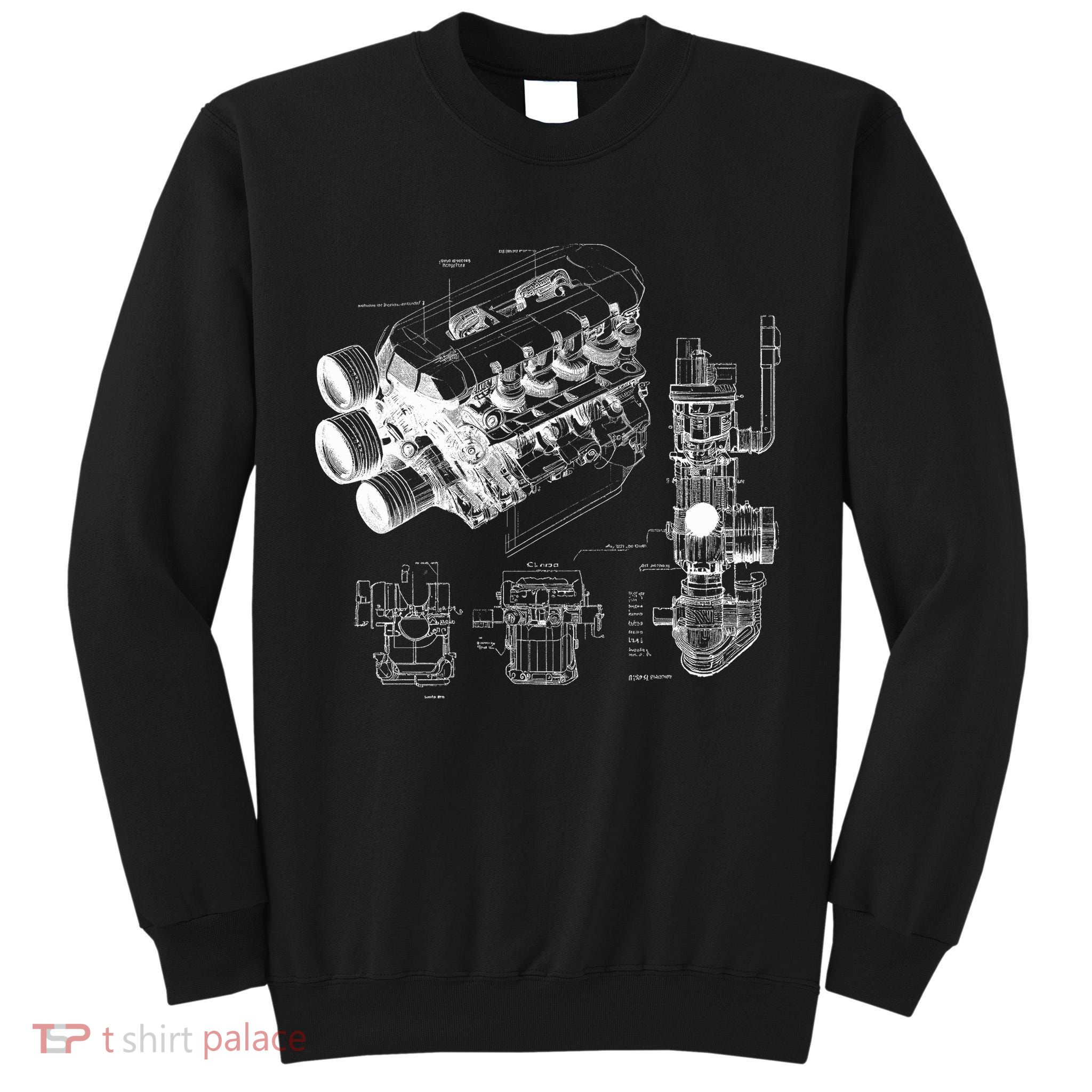 Engine Blueprint Tall Sweatshirt