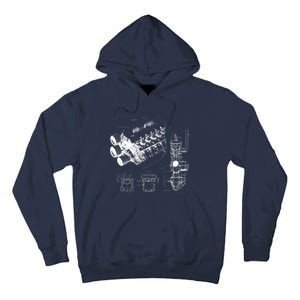 Engine Blueprint Tall Hoodie